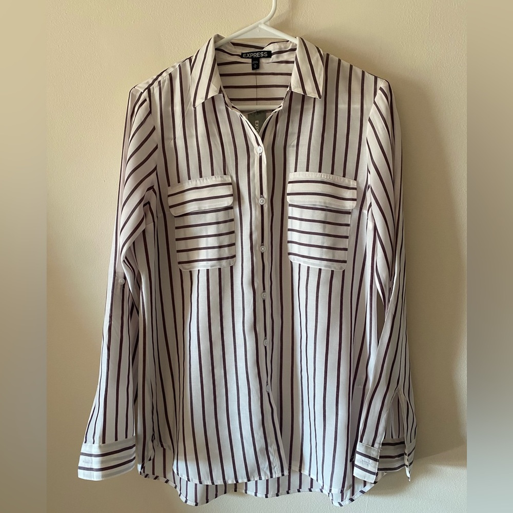 Express Pin Stripe Button down *NWT*